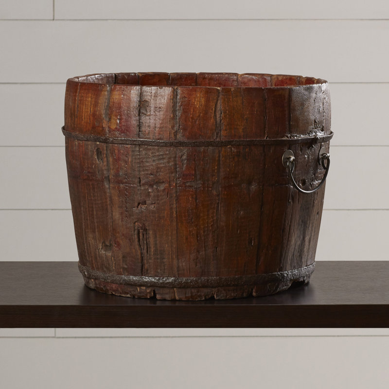 August Grove Royston Vintage Wooden Kitchen Bucket & Reviews Wayfair